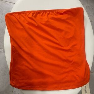 Vibrant Orange Tube Top